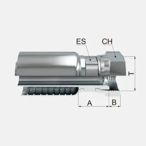 Hembra Giratoria Recta JIC 37º