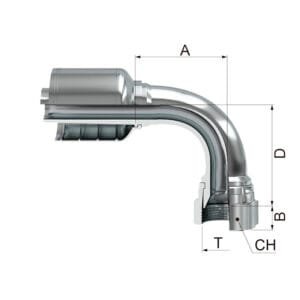 Hembra Giratoria a 90º JIC 37º