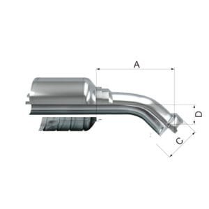 Flange a 45º Código 61- SAE 3000 PSI
