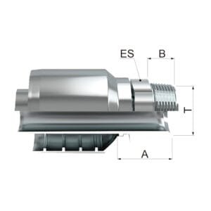Macho Fijo Recto NPTF, Cono 60º