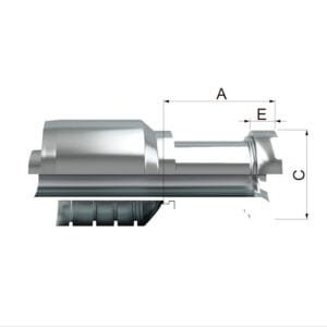 Flange Recto Estilo Caterpillar