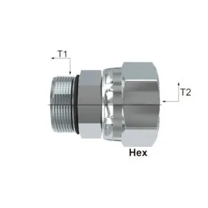 Adaptador Macho SAE- Hembra Giratoria NPSM