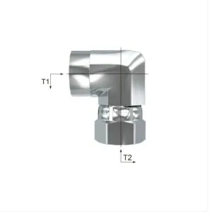Adaptador Hembra Giratoria NPTF – Hembra NPSM a 90º