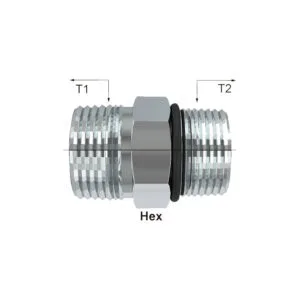 Macho ORFS – Macho SAE con O-Ring
