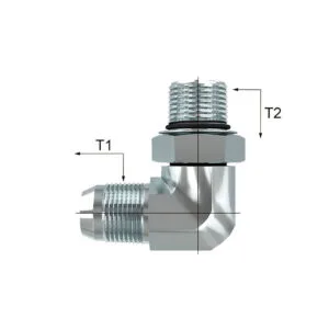 Adaptador Macho Flared – Macho SAE con O-Ring