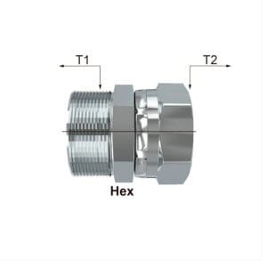 Adaptador Hembra Flared Giratoria – Macho NPTF